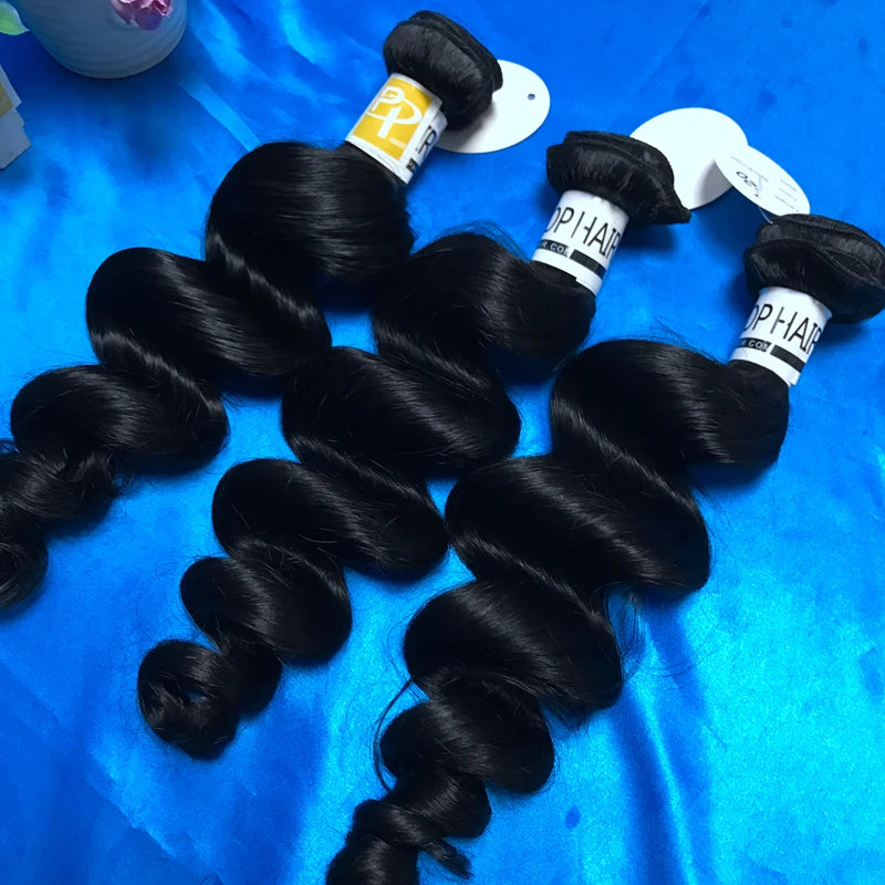 Raw Indian Human Hair Bundles – 100% Cuticle Aligned, Multi-Texture (10"–40")