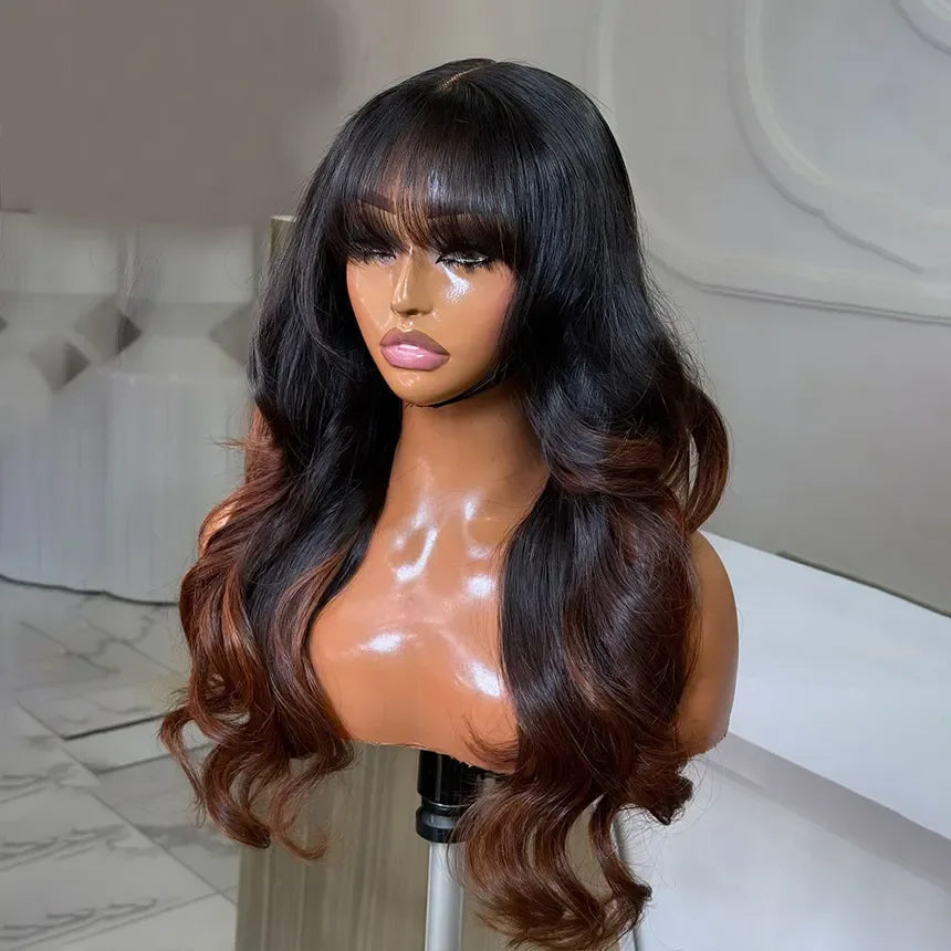 Ombre 1B/Brown Loose Wave Lace Front Wig — Glueless 13x4 / 13x6 Pre-Plucked