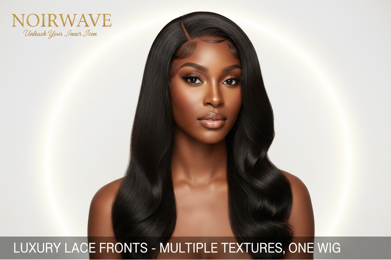 Woman wearing a luxurious 13x6 raw Indian lace frontal human hair wig