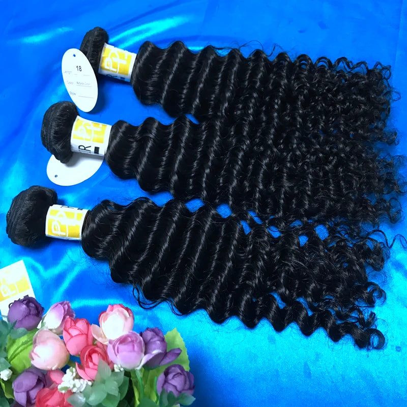 Raw Indian Human Hair Bundles – 100% Cuticle Aligned, Multi-Texture (10"–40")