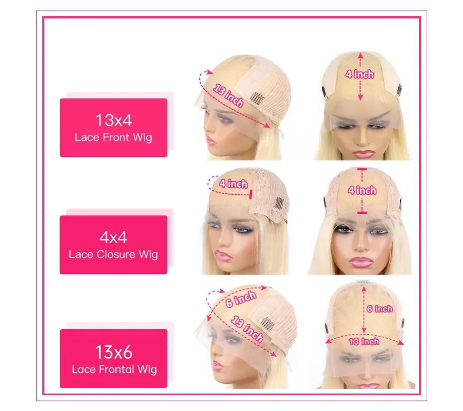 Ash Blonde Short Bob Lace Front Wig with Bangs — Glueless 13x4 / 13x6 European Virgin Hair