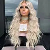 Ombre Ash Blonde Body Wave Lace Front Wig — 13x4 Glueless Cuticle-Aligned Raw Hair