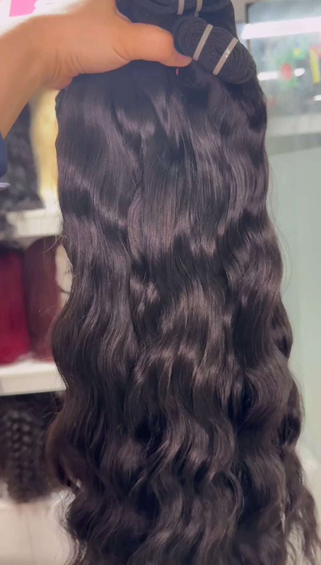 Raw Indian Human Hair Bundles – 100% Cuticle Aligned, Multi-Texture (10"–40")