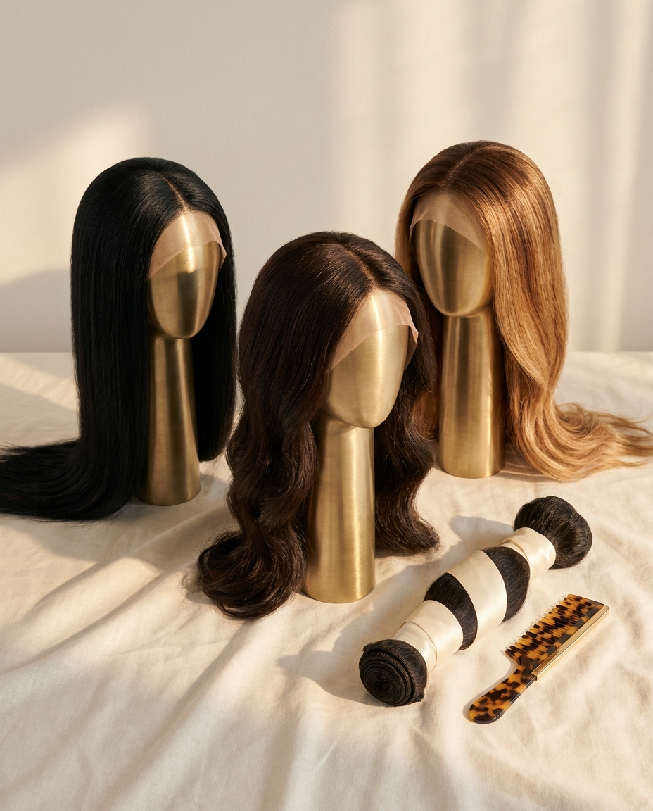 Devulges curated editorial — luxury hair brand still life